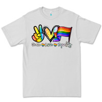 Dove Grey Peace love equality Premium Tee - NancyCooperArtShop