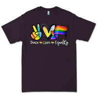 Plum Peace love equality Premium Tee - NancyCooperArtShop