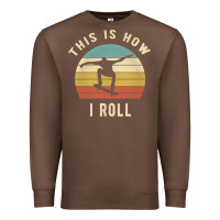 Chestnut Skater - This Is How I Roll Retro Skateboard Gift Premium Sweatshirt - longCreatives