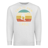Oatmeal Heather Skater - This Is How I Roll Retro Skateboard Gift Premium Sweatshirt - longCreatives