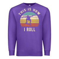 Purple Skater - This Is How I Roll Retro Skateboard Gift Premium Sweatshirt - longCreatives