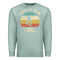 Seafoam Skater - This Is How I Roll Retro Skateboard Gift Premium Sweatshirt - longCreatives