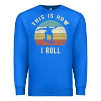 True Royal Skater - This Is How I Roll Retro Skateboard Gift Premium Sweatshirt - longCreatives