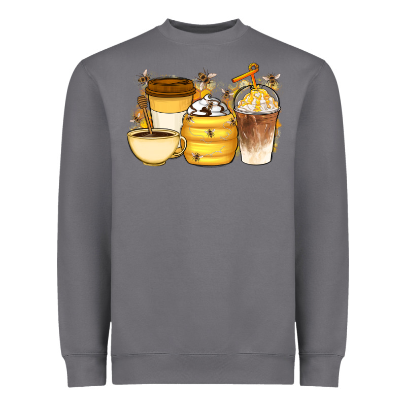 Bee Honey Coffee Cups Heavyweight Sweatshirt by Artiststas | Teevron