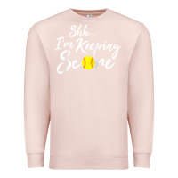 Pale Pink Scorekeeper Softball Team Scorebook Keeper Raglan Baseball Premium Sweatshirt - longCreatives