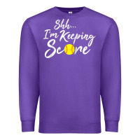 Purple Scorekeeper Softball Team Scorebook Keeper Raglan Baseball Premium Sweatshirt - longCreatives