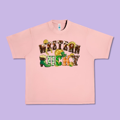 Western Lucky St. Patrick's Day Urban Heavy Tee Designed By Cowgirlartshop