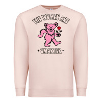 Pale Pink The Women Are Dancing Bear Smarter Premium Sweatshirt - longCreatives