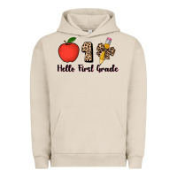 Pigment French Oak hello first grade leopard 3200x2400 Urban Hoodie - AdoDesignShop