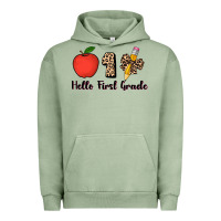 Pigment Oil Green hello first grade leopard 3200x2400 Urban Hoodie - AdoDesignShop