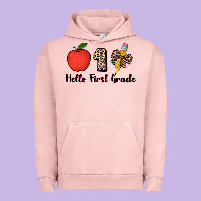 Hello First Grade Leopard 3200x2400 Urban Hoodie Designed By Adodesignshop