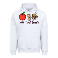 White hello first grade leopard 3200x2400 Urban Hoodie - AdoDesignShop