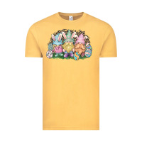Vintage Mustard Easter Day gnomes Vintage Tee - HowdyJamesFarm