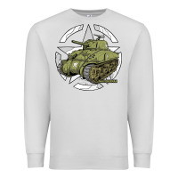 Dove Grey Sherman M4A1 WWII Army Tank History Vintage Premium Sweatshirt - longCreatives