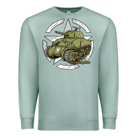 Seafoam Sherman M4A1 WWII Army Tank History Vintage Premium Sweatshirt - longCreatives