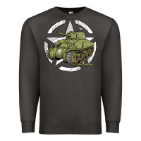 Smoke Sherman M4A1 WWII Army Tank History Vintage Premium Sweatshirt - longCreatives