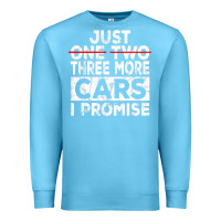 Ocean Blue Just One More Car I Promise Mechanic Gift Car Lover Garage Premium Sweatshirt - longCreatives