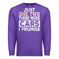 Purple Just One More Car I Promise Mechanic Gift Car Lover Garage Premium Sweatshirt - longCreatives