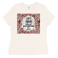 Bone i can do all things with leopard and glitter Ladies Tee - TumblerDesignByShophia