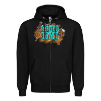 Black rodeo time  with leopard and cowhide Zipper Hoodie - Artiststas