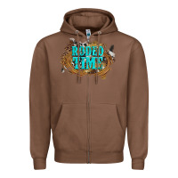 Chestnut rodeo time  with leopard and cowhide Zipper Hoodie - Artiststas