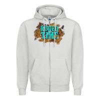Rodeo Time  With Leopard And Cowhide Zipper Hoodie | Teevron