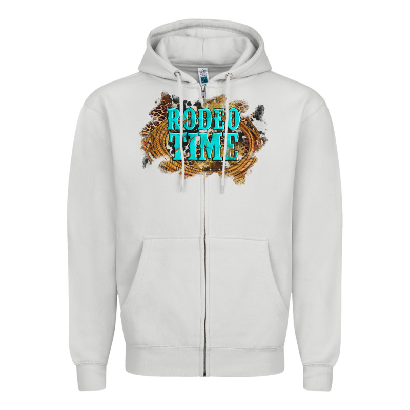 Rodeo Time  With Leopard And Cowhide Zipper Hoodie by Artiststas | Teevron