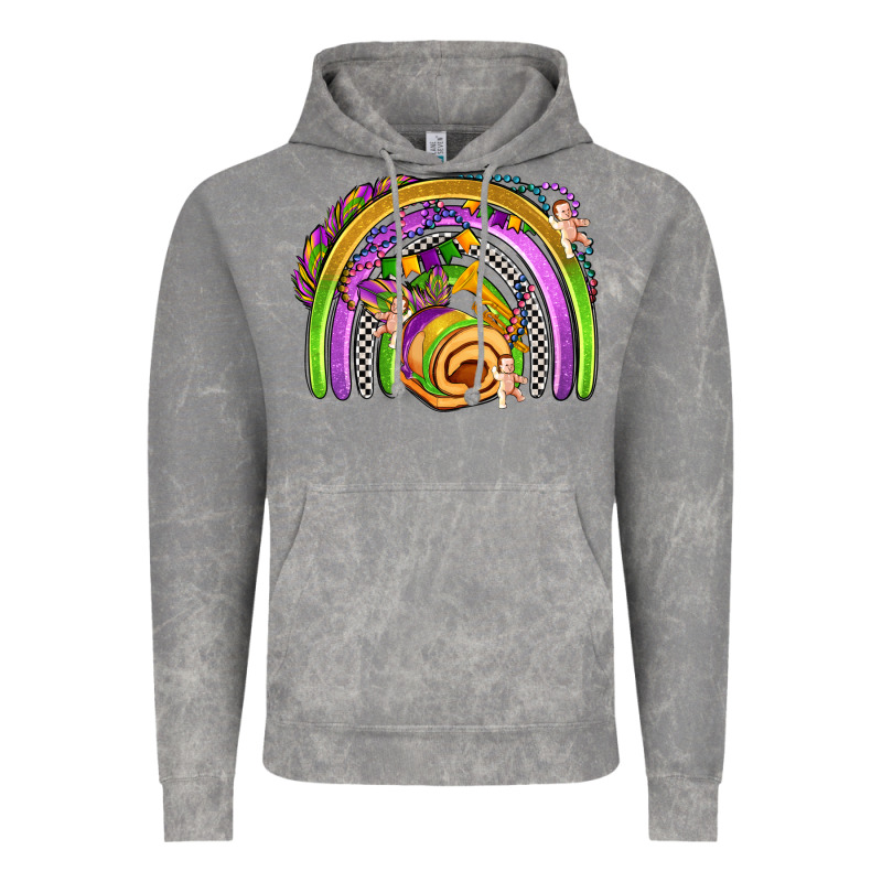 Mardi Gras Rainbow Vintage Hoodie by OliviaCreatesArt | Teevron