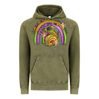 Vintage Olive mardi gras rainbow Vintage Hoodie - OliviaCreatesArt