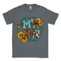 Charcoal Heather sunflowers hexagon frame mama Classic Tee - Jasminsmagicworld