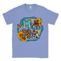 Colony Blue sunflowers hexagon frame mama Classic Tee - Jasminsmagicworld