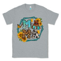 Heather Grey sunflowers hexagon frame mama Classic Tee - Jasminsmagicworld