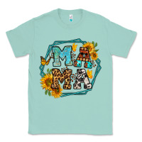 Seafoam sunflowers hexagon frame mama Classic Tee - Jasminsmagicworld