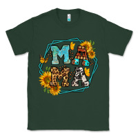 Sports Green sunflowers hexagon frame mama Classic Tee - Jasminsmagicworld
