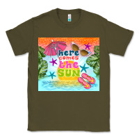 Army Green here comes the sun Classic Tee - TumblerDesignByShophia