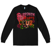 Black Broken heart club Long Sleeve Tee - FaDigitalArtStudio