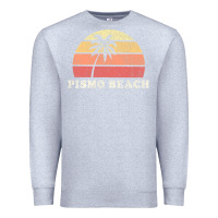 Heather Grey Pismo Beach CA Vintage 70s Retro Throwback Design Premium Sweatshirt - longCreatives