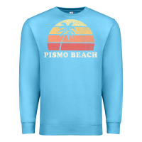 Ocean Blue Pismo Beach CA Vintage 70s Retro Throwback Design Premium Sweatshirt - longCreatives