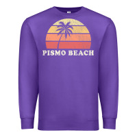 Purple Pismo Beach CA Vintage 70s Retro Throwback Design Premium Sweatshirt - longCreatives