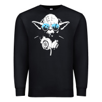Black DJ Yoda Premium Sweatshirt - longCreatives