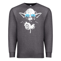 Charcoal Heather DJ Yoda Premium Sweatshirt - longCreatives