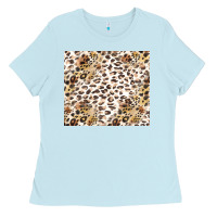 Baby Blue leopard Ladies Tee - TumblerDesignByShophia