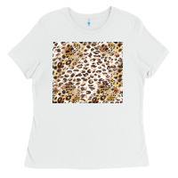 White leopard Ladies Tee - TumblerDesignByShophia