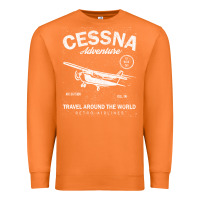 Carrot cessna distressed Premium Sweatshirt - longCreatives