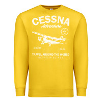 Lemon cessna distressed Premium Sweatshirt - longCreatives