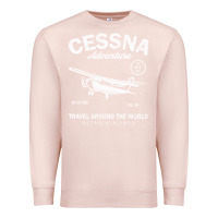 Pale Pink cessna distressed Premium Sweatshirt - longCreatives