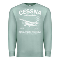 Seafoam cessna distressed Premium Sweatshirt - longCreatives
