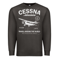 Smoke cessna distressed Premium Sweatshirt - longCreatives