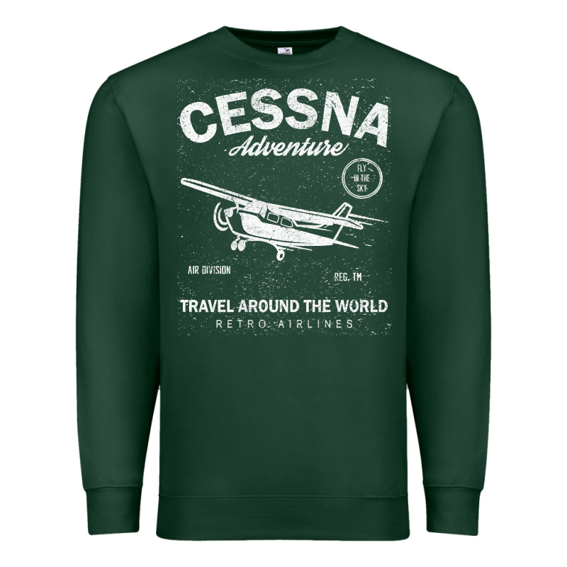 Cessna Distressed Premium Sweatshirt by longCreatives | Teevron