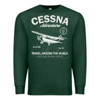 Sports Green cessna distressed Premium Sweatshirt - longCreatives